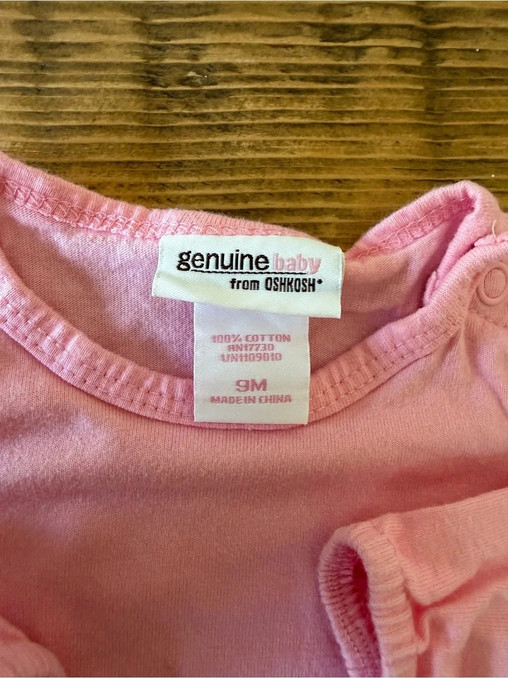 OshKosh B'gosh Baby Pink Long Sleeve Bodysuit